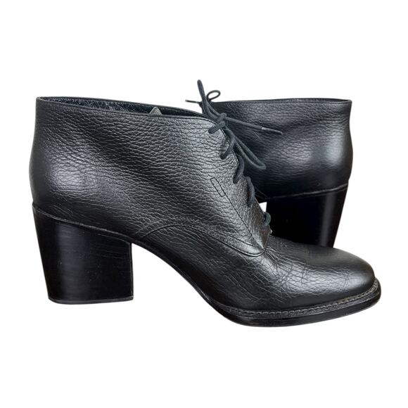 Rachel Comey Ibex Leather Lace-Up Booties Black Ankle Boots Size 9 - Picture 6 of 11